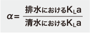 アルファ値を定義する式